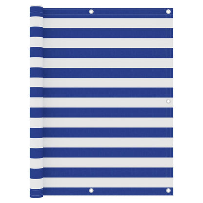 Balkon-Sichtschutz Weiß und Blau 120x400 cm Oxford-Gewebe - Pazzar.ch