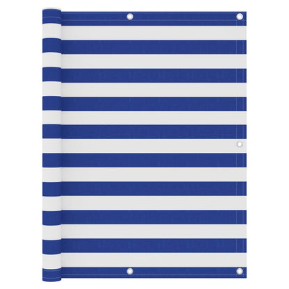 Balkon-Sichtschutz Weiß und Blau 120x500 cm Oxford-Gewebe - Pazzar.ch