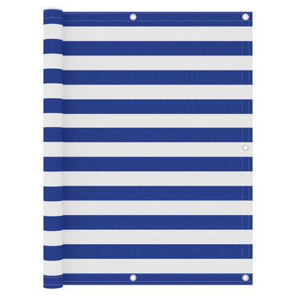Balkon-Sichtschutz Weiß und Blau 120x600 cm Oxford-Gewebe - Pazzar.ch