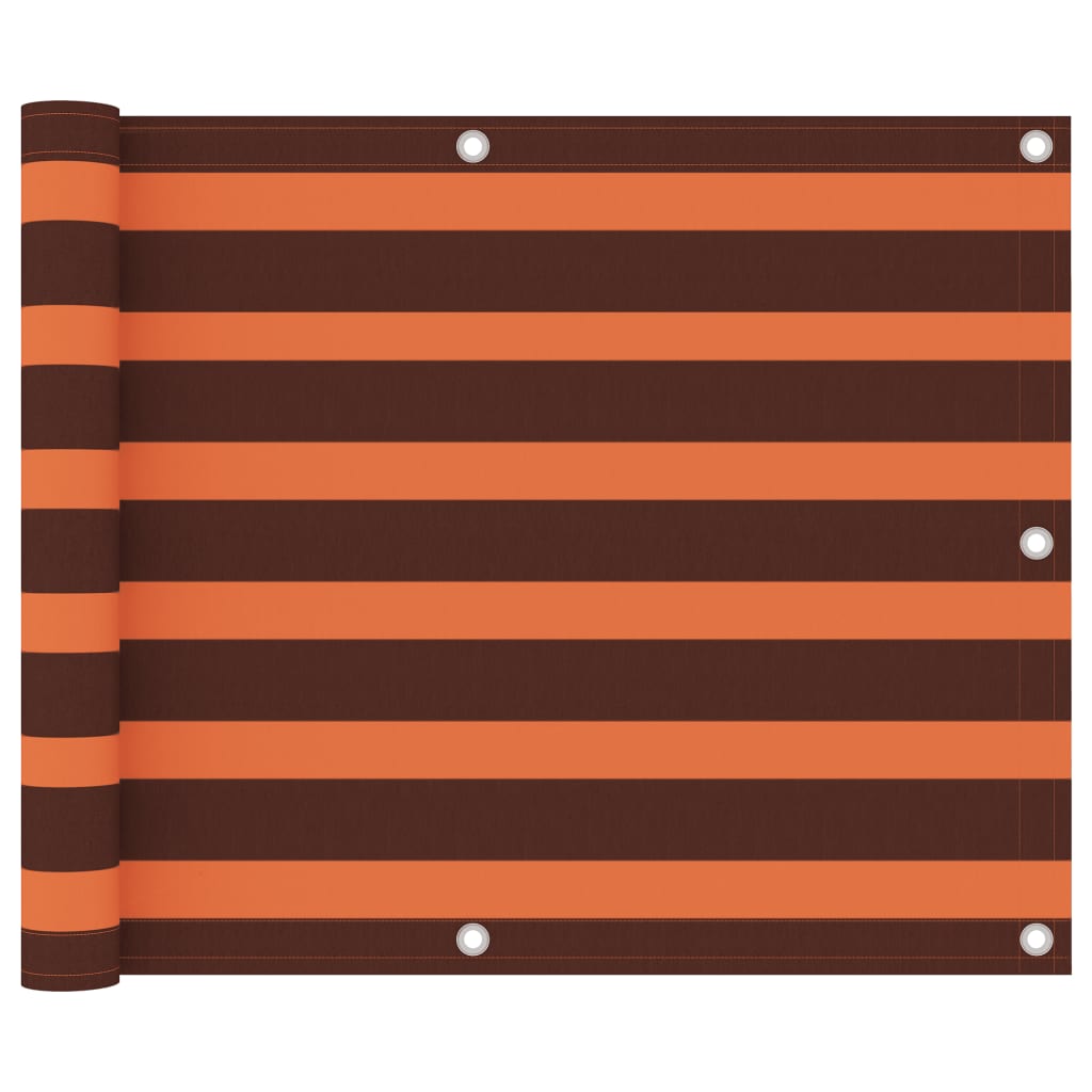 Balkon-Sichtschutz Orange und Braun 75x400 cm Oxford-Gewebe - Pazzar.ch