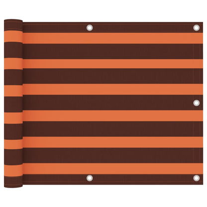 Balkon-Sichtschutz Orange und Braun 75x400 cm Oxford-Gewebe - Pazzar.ch