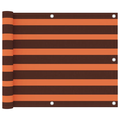 Balkon-Sichtschutz Orange und Braun 75x500 cm Oxford-Gewebe - Pazzar.ch