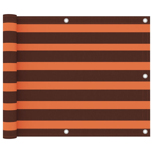 Balkon-Sichtschutz Orange und Braun 75x500 cm Oxford-Gewebe - Pazzar.ch