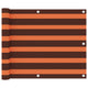 Balkon-Sichtschutz Orange und Braun 75x500 cm Oxford-Gewebe
