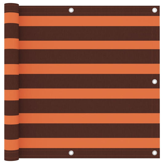 Balkon-Sichtschutz Orange und Braun 90x400 cm Oxford-Gewebe - Pazzar.ch