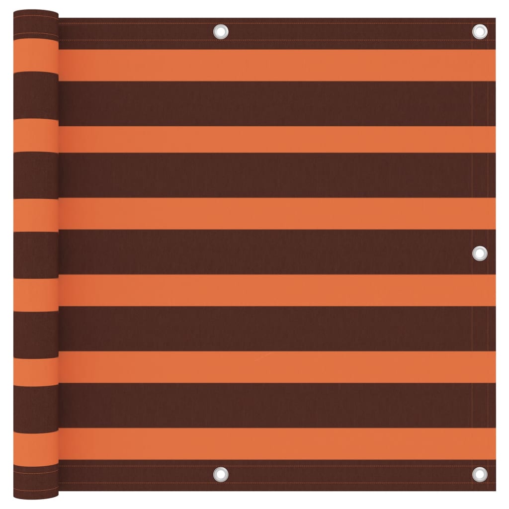 Balkon-Sichtschutz Orange und Braun 90x500 cm Oxford-Gewebe