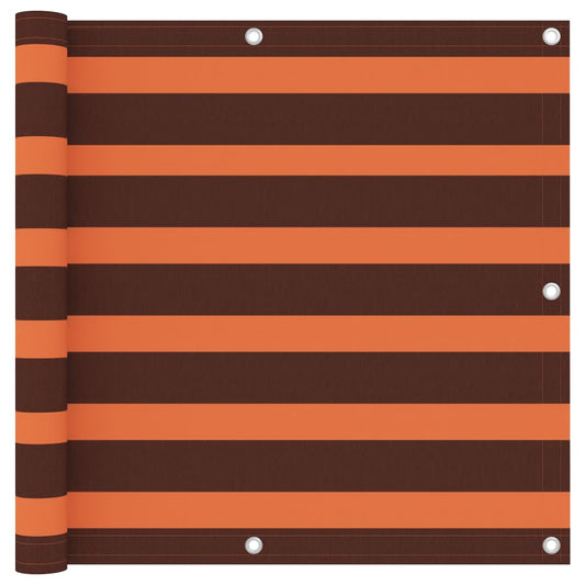 Balkon-Sichtschutz Orange und Braun 90x600 cm Oxford-Gewebe - Pazzar.ch