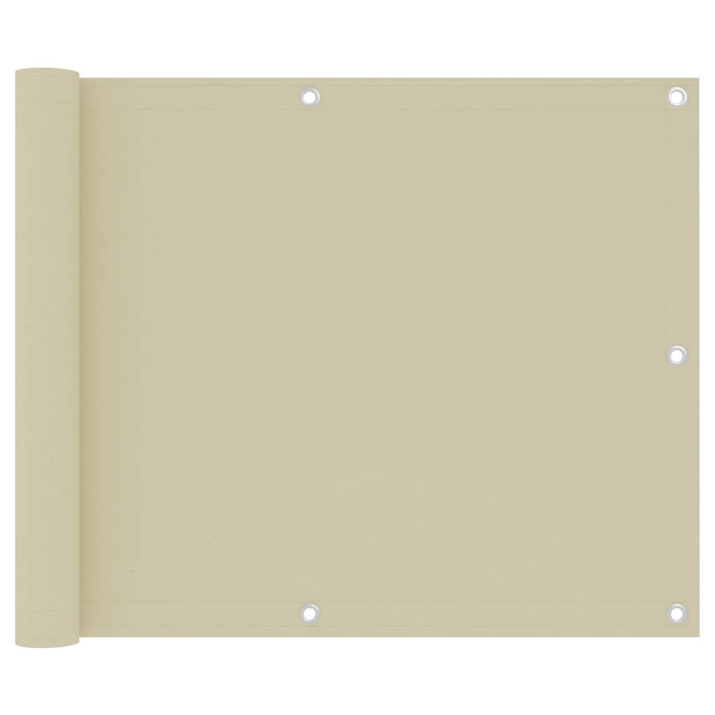 Balkon-Sichtschutz Creme 75x500 cm Oxford-Gewebe - Pazzar.ch
