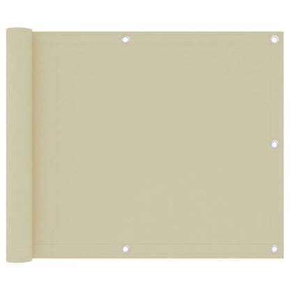 Balkon-Sichtschutz Creme 75x500 cm Oxford-Gewebe - Pazzar.ch
