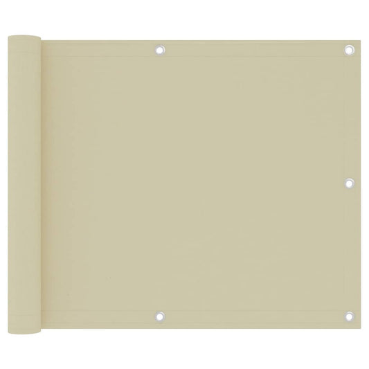 Balkon-Sichtschutz Creme 75x500 cm Oxford-Gewebe - Pazzar.ch