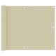 Balkon-Sichtschutz Creme 75x500 cm Oxford-Gewebe