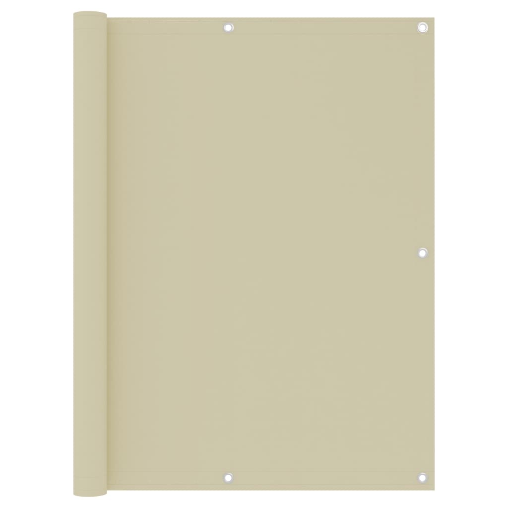 Balkon-Sichtschutz Creme 120x500 cm Oxford-Gewebe - Pazzar.ch