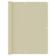 Balkon-Sichtschutz Creme 120x500 cm Oxford-Gewebe