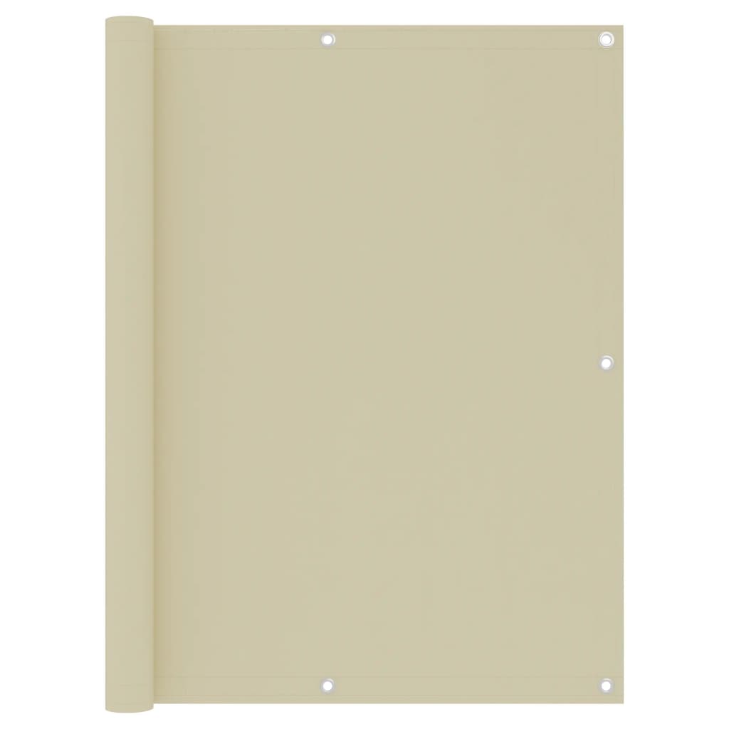 Balkon-Sichtschutz Creme 120x600 cm Oxford-Gewebe - Pazzar.ch