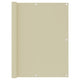 Balkon-Sichtschutz Creme 120x600 cm Oxford-Gewebe