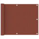 Balkon-Sichtschutz Terrakotta-Rot 75x300 cm Oxford-Gewebe