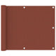 Balkon-Sichtschutz Terracotta-Rot 75x500 cm Oxford-Gewebe