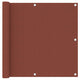 Balkon-Sichtschutz Terracotta-Rot 90x500 cm Oxford-Gewebe