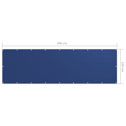 Balkon-Sichtschutz Blau 120x400 cm Oxford-Gewebe - Pazzar.ch