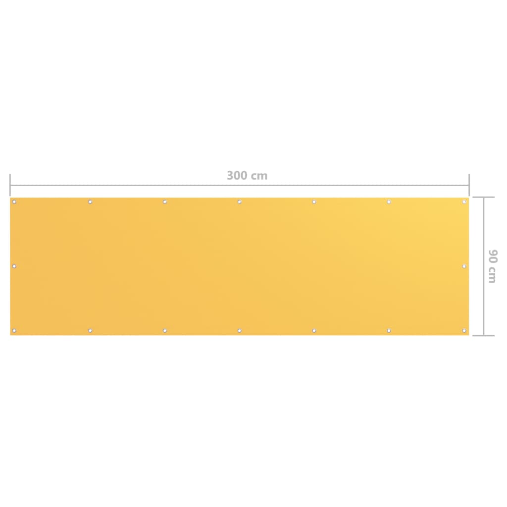 Balkon-Sichtschutz Gelb 90x300 cm Oxford-Gewebe - Pazzar.ch