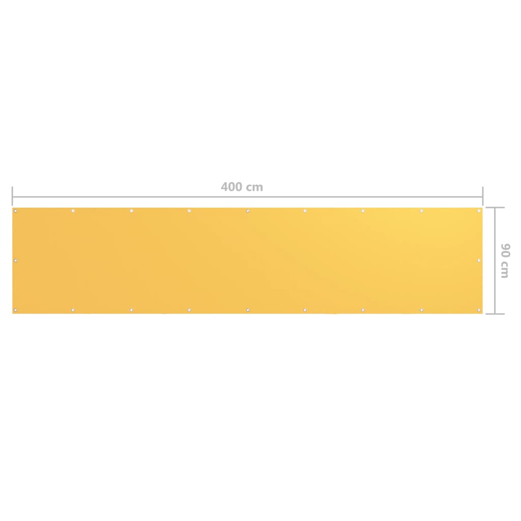 Balkon-Sichtschutz Gelb 90x400 cm Oxford-Gewebe
