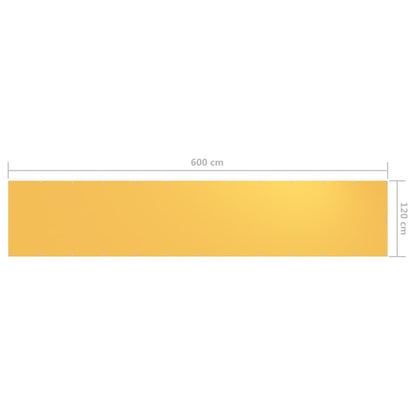 Balkon-Sichtschutz Gelb 120x600 cm Oxford-Gewebe - Pazzar.ch