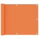 Balkon-Sichtschutz Orange 75x500 cm Oxford-Gewebe