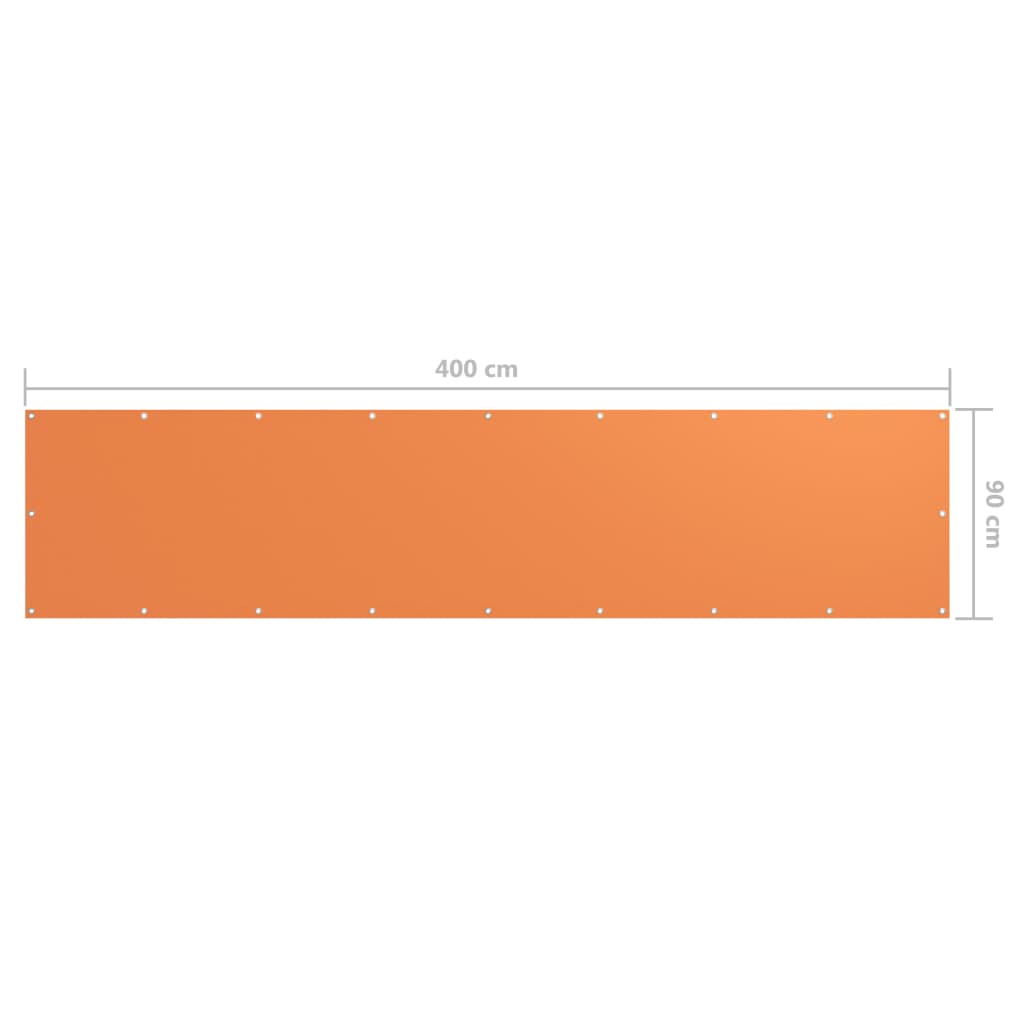 Balkon-Sichtschutz Orange 90x400 cm Oxford-Gewebe - Pazzar.ch