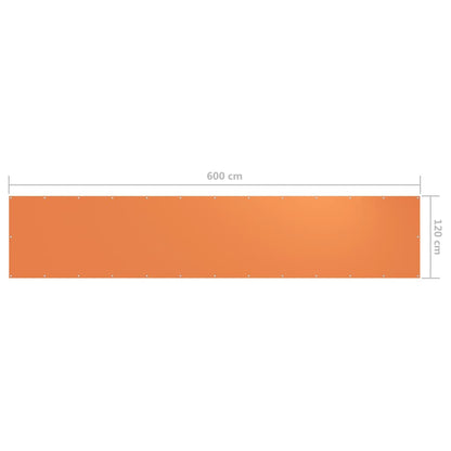 Balkon-Sichtschutz Orange 120x600 cm Oxford-Gewebe - Pazzar.ch