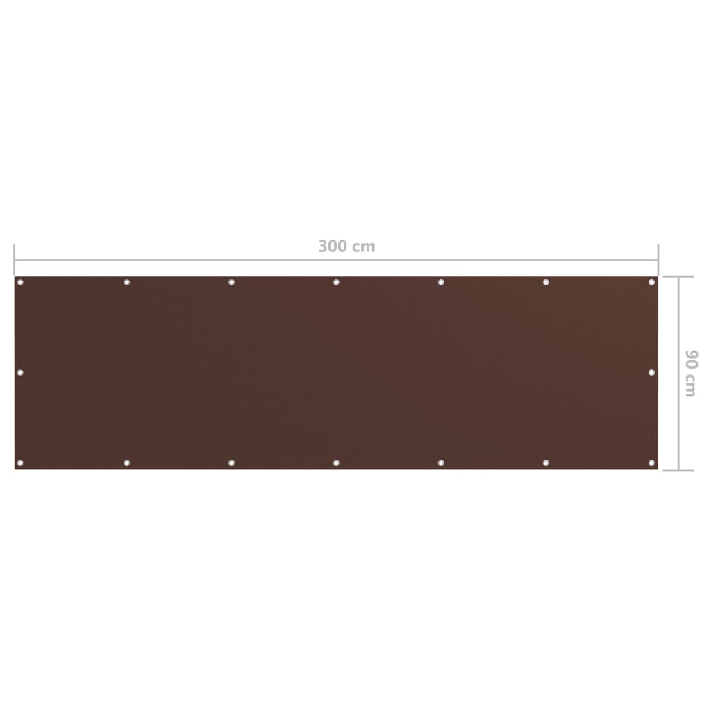 Balkon-Sichtschutz Braun 90x300 cm Oxford-Gewebe - Pazzar.ch