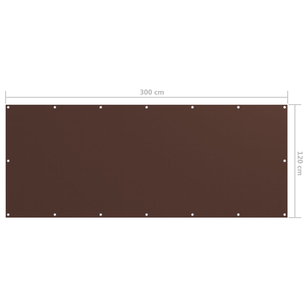 Balkon-Sichtschutz Braun 120x300 cm Oxford-Gewebe - Pazzar.ch