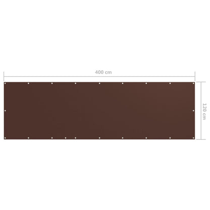 Balkon-Sichtschutz Braun 120x400 cm Oxford-Gewebe - Pazzar.ch