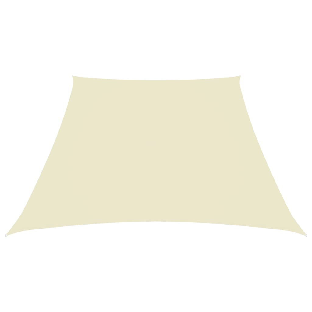 Sonnensegel Oxford-Gewebe Trapezförmig 2/4x3 m Cremeweiß