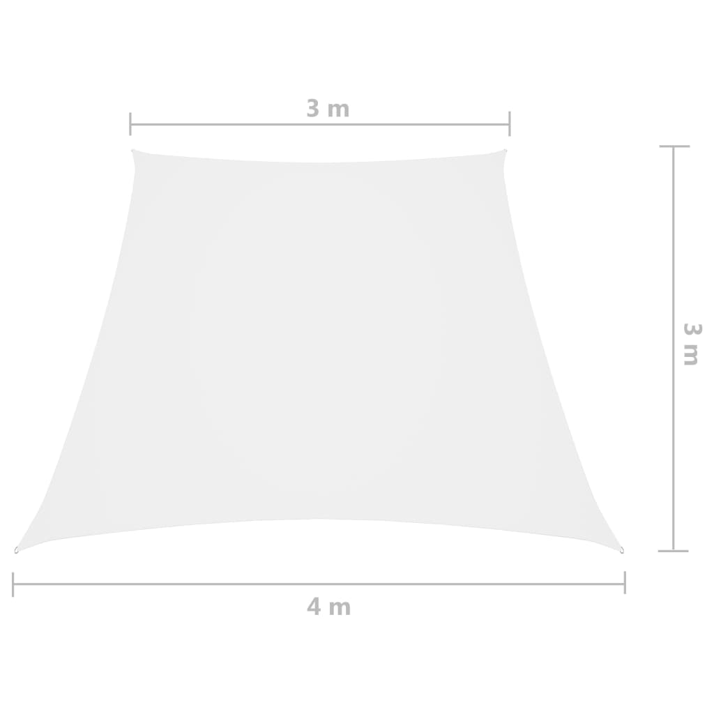 Sonnensegel Oxford-Gewebe Trapezform 3/4x3 m Weiß - Pazzar.ch