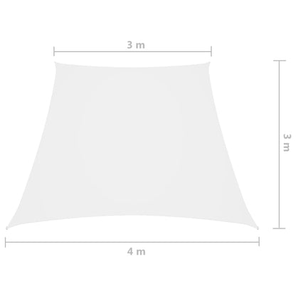 Sonnensegel Oxford-Gewebe Trapezform 3/4x3 m Weiß - Pazzar.ch