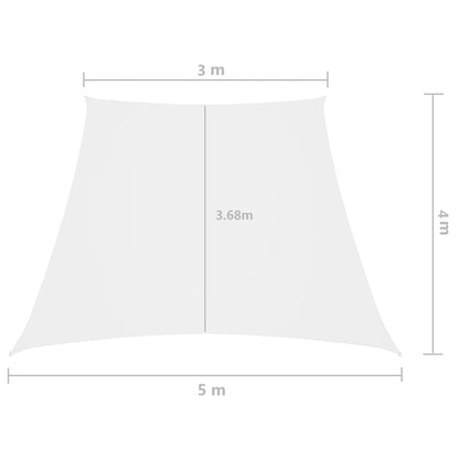 Sonnensegel Oxford-Gewebe Trapezförmig 3/5x4 m Weiß - Pazzar.ch