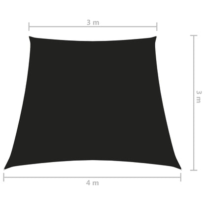 Sonnensegel Oxford-Gewebe Trapezform 3/4x3 m Schwarz - Pazzar.ch