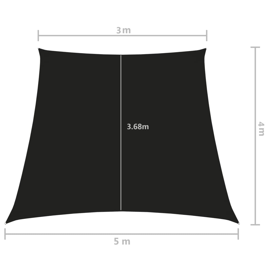 Sonnensegel Oxford-Gewebe Trapezförmig 3/5x4 m Schwarz - Pazzar.ch