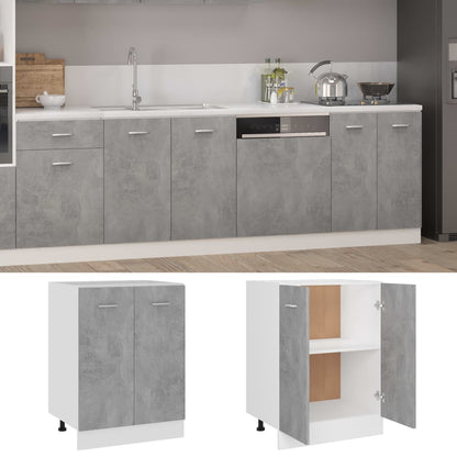 Unterschrank Betongrau 60x46x81,5 cm Holzwerkstoff - Pazzar.ch
