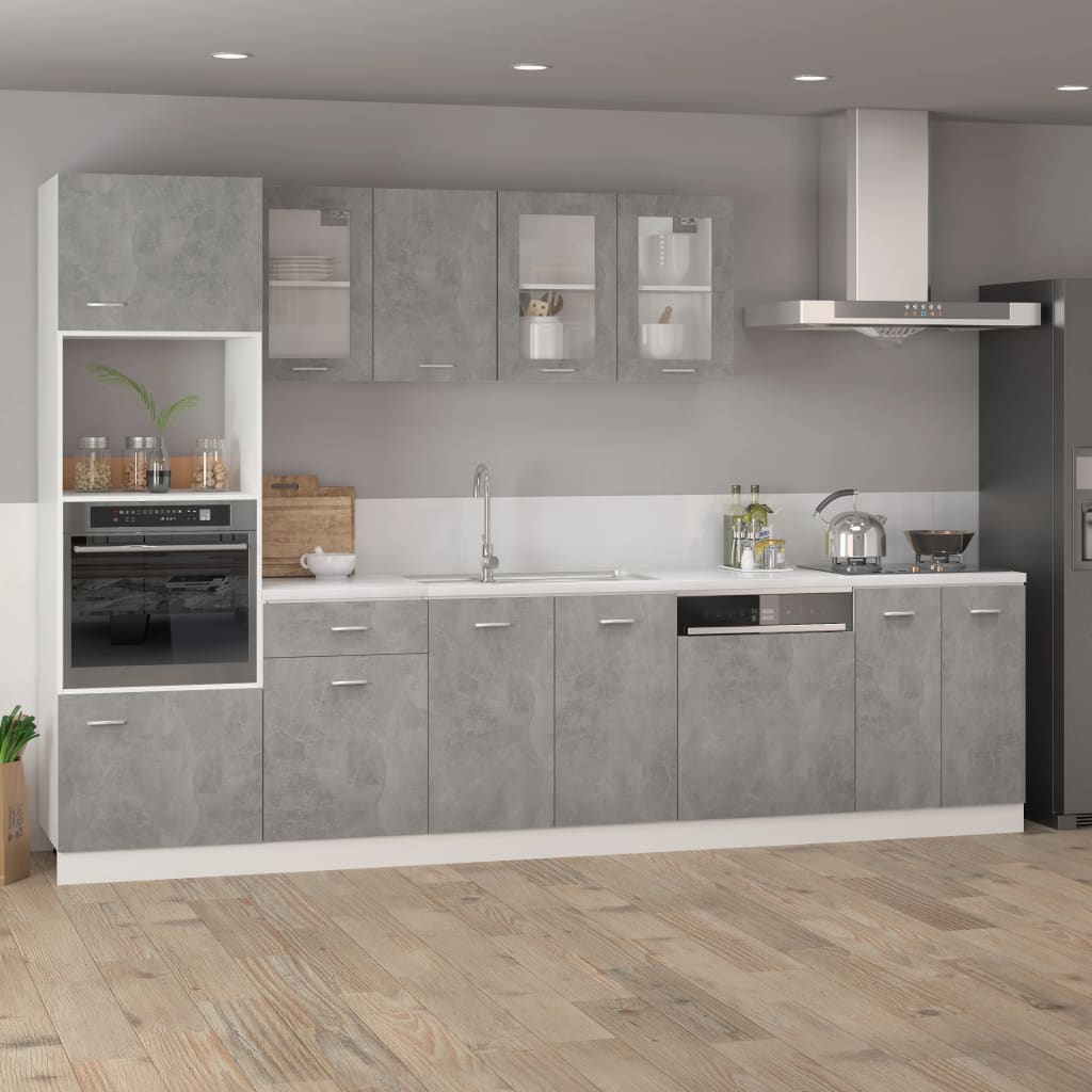 Unterschrank Betongrau 60x46x81,5 cm Holzwerkstoff - Pazzar.ch