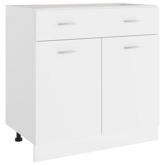 Schubunterschrank Weiß 80x46x81,5 cm Holzwerkstoff - Pazzar.ch