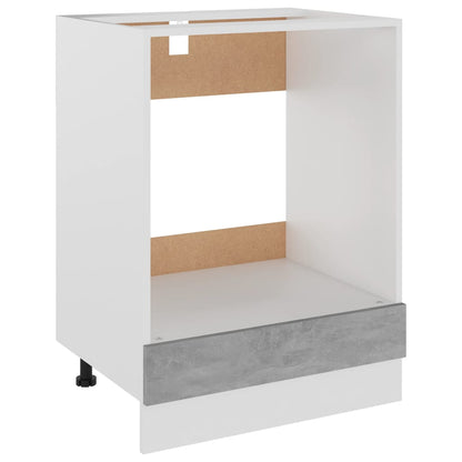 Herdumbauschrank Betongrau 60x46x81,5 cm Holzwerkstoff - Pazzar.ch