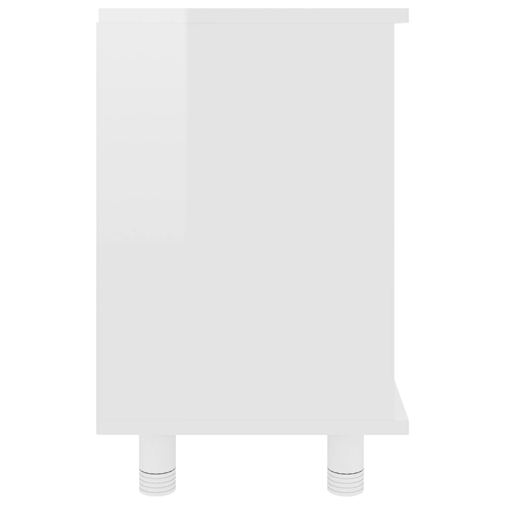 Badezimmerschrank Hochglanz-Weiß 60x32x53,5 cm Holzwerkstoff