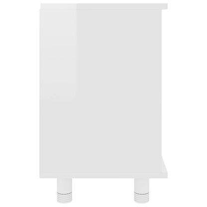 Badezimmerschrank Hochglanz-Weiß 60x32x53,5 cm Holzwerkstoff - Pazzar.ch