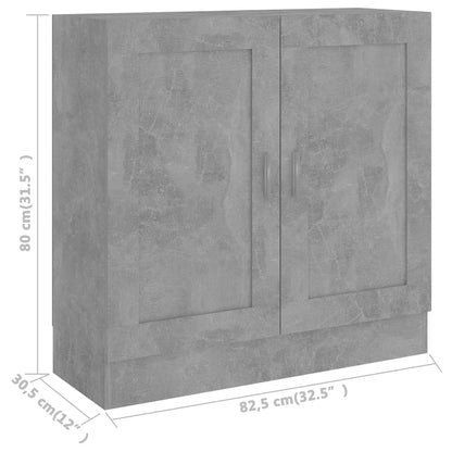 Bücherschrank Betongrau 82,5x30,5x80 cm Holzwerkstoff - Pazzar.ch