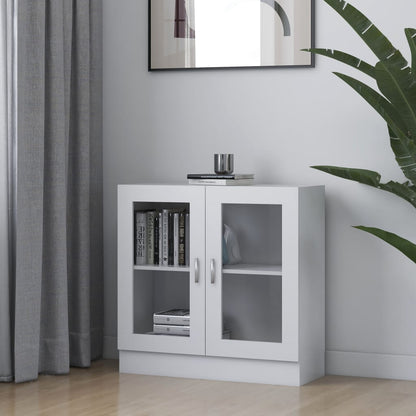 Vitrinenschrank Weiß 82,5x30,5x80 cm Holzwerkstoff - Pazzar.ch