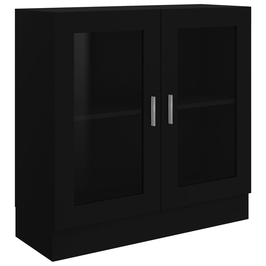 Vitrinenschrank Schwarz 82,5x30,5x80 cm Holzwerkstoff - Pazzar.ch