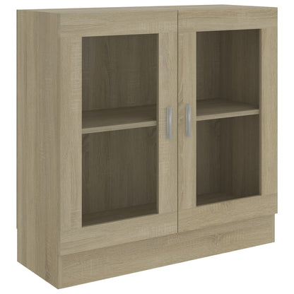 Vitrinenschrank Sonoma-Eiche 82,5x30,5x80 cm Holzwerkstoff - Pazzar.ch