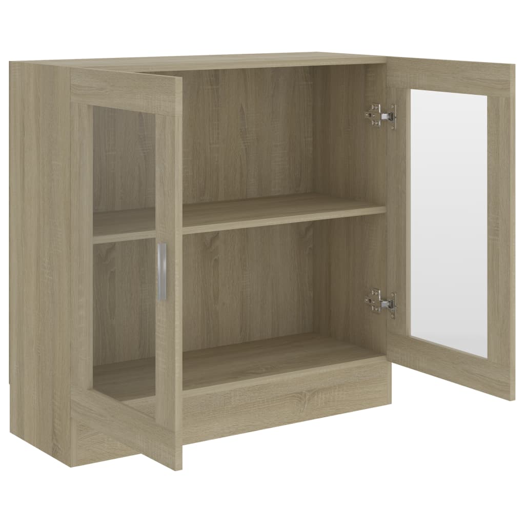 Vitrinenschrank Sonoma-Eiche 82,5x30,5x80 cm Holzwerkstoff - Pazzar.ch