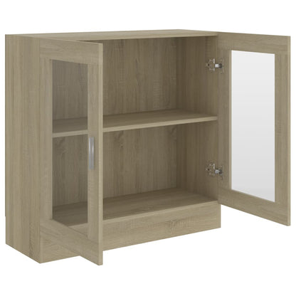 Vitrinenschrank Sonoma-Eiche 82,5x30,5x80 cm Holzwerkstoff - Pazzar.ch